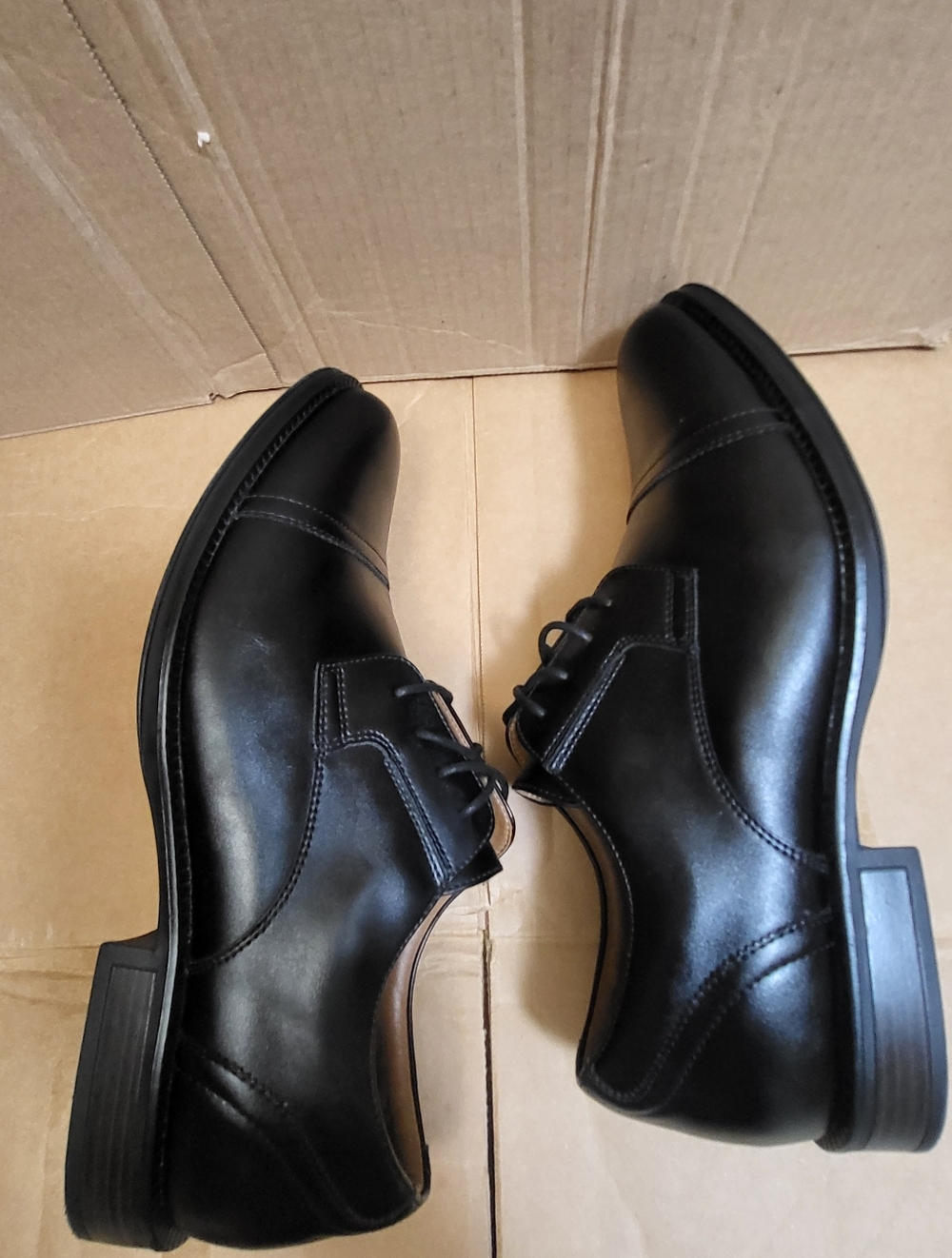Dockers Black Leather Derby Oxfords